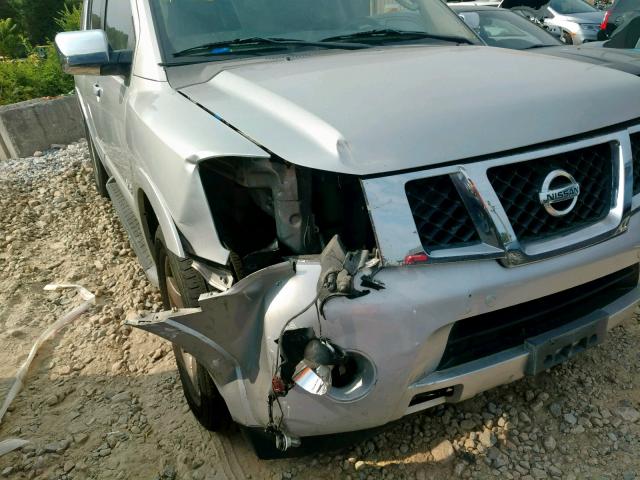 5N1BA08D88N605441 - 2008 NISSAN ARMADA SE SILVER photo 9