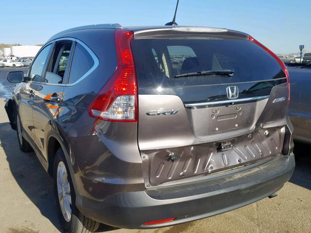 2HKRM4H71EH697659 - 2014 HONDA CR-V EXL BROWN photo 3