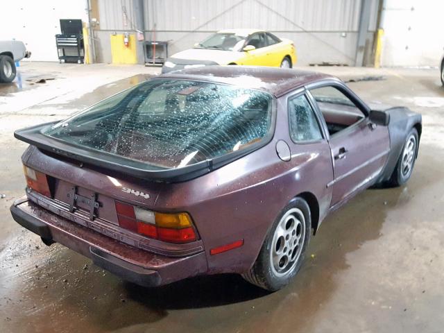 WP0AB0946HN470424 - 1987 PORSCHE 944 BURGUNDY photo 4