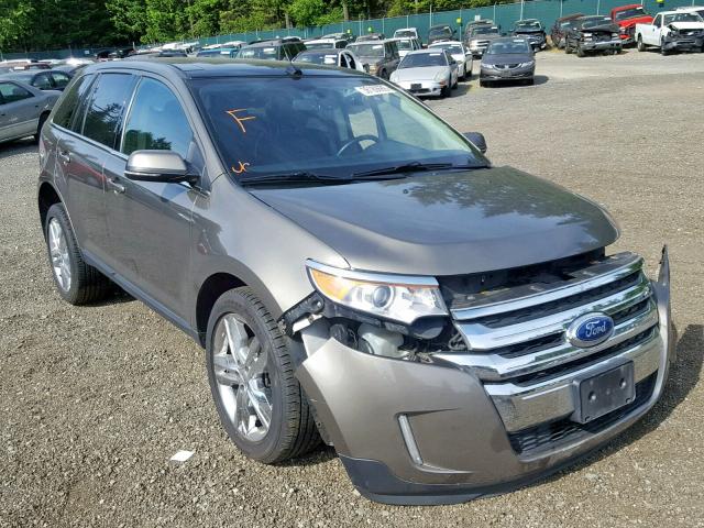 2FMDK4KC5EBA42823 - 2014 FORD EDGE LIMIT GRAY photo 1