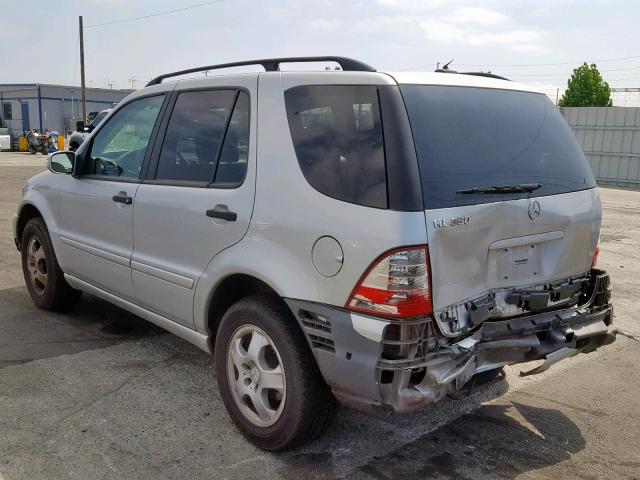 4JGAB57E13A440106 - 2003 MERCEDES-BENZ ML 350 SILVER photo 3