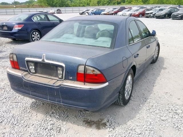 1LNHM86S25Y628290 - 2005 LINCOLN LS BLUE photo 4