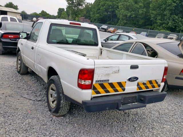 1FTYR10D57PA39735 - 2007 FORD RANGER WHITE photo 3