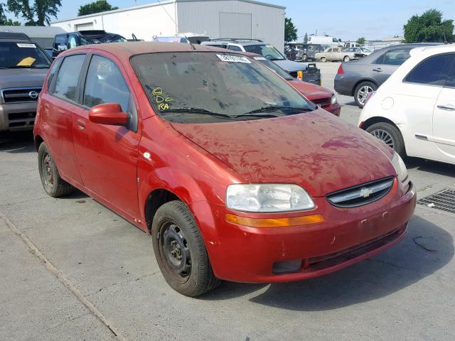 KL1TD66617B706710 - 2007 CHEVROLET AVEO BASE Қызыл фото 1