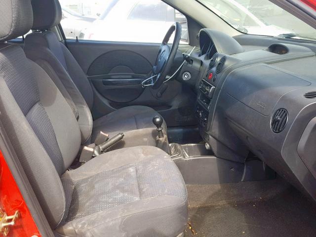 KL1TD66617B706710 - 2007 CHEVROLET AVEO BASE Қызыл фото 5