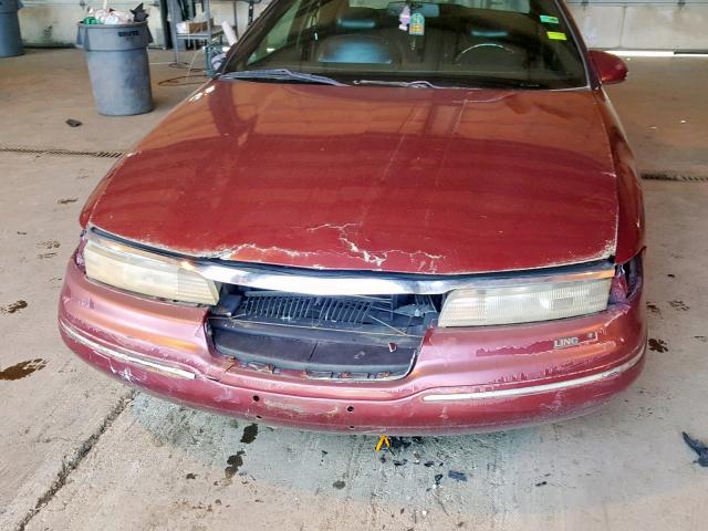 1LNLM91V8PY679300 - 1993 LINCOLN MARK VIII BURGUNDY photo 9