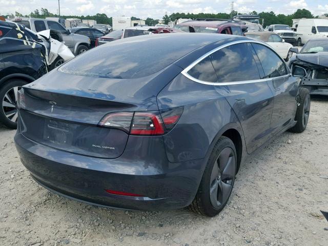 5YJ3E1EB3JF114009 - 2018 TESLA MODEL 3 CHARCOAL photo 4