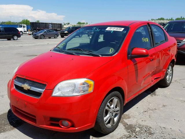 KL1TG5DE4BB137405 - 2011 CHEVROLET AVEO LT RED photo 2