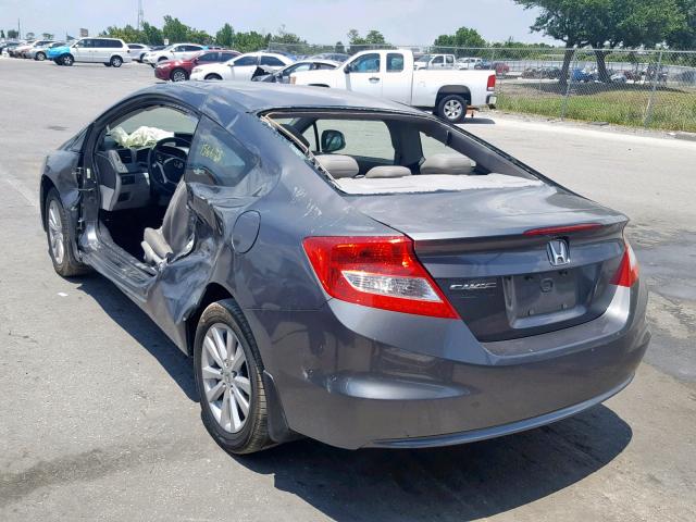 2HGFG3B05CH528784 - 2012 HONDA CIVIC EXL 灰色 照片 3