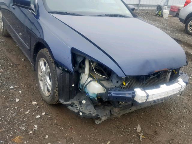 1HGCM56736A043562 - 2006 HONDA ACCORD EX BLUE photo 9