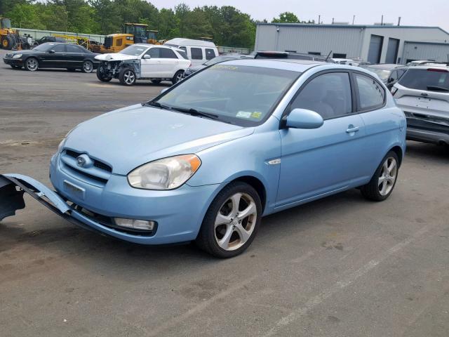 KMHCN36C67U053950 - 2007 HYUNDAI ACCENT SE BLUE photo 2