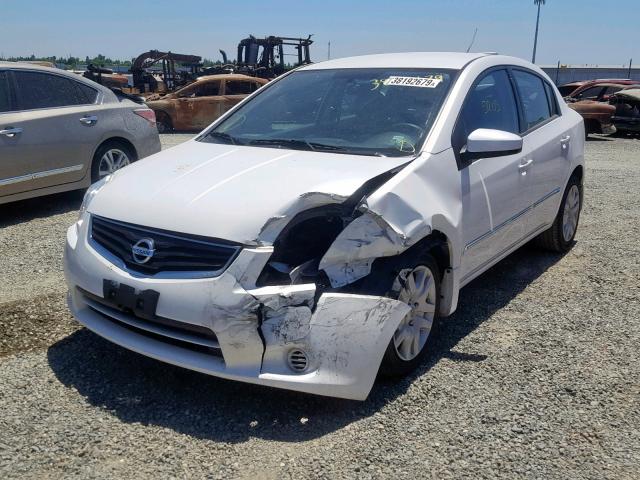 3N1AB6AP3CL676014 - 2012 NISSAN SENTRA 2.0 WHITE photo 2