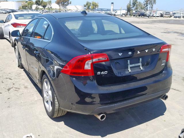 YV1612FH8D2194085 - 2013 VOLVO S60 T5 BLACK photo 3