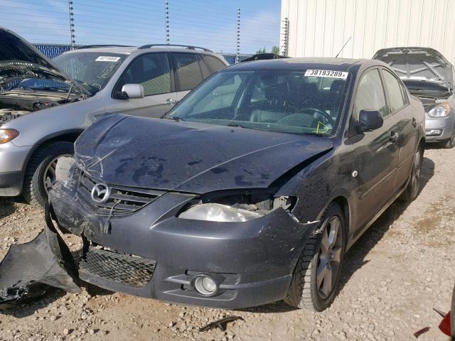 JM1BK123061538975 - 2006 MAZDA 3 S GRAY photo 2