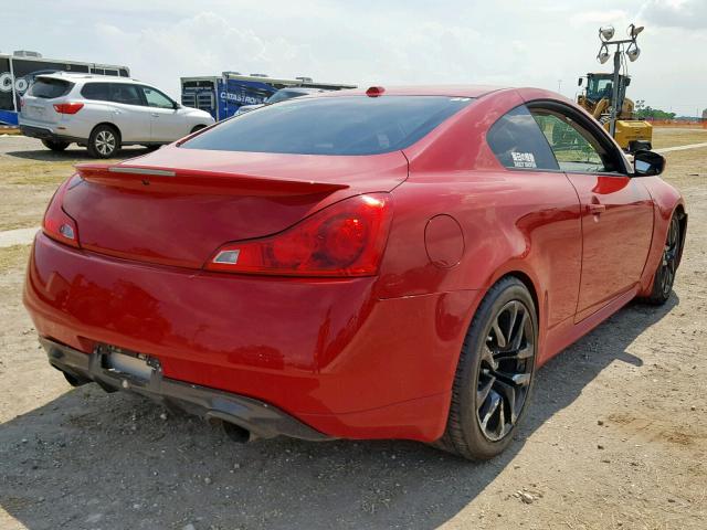 JNKCV64E98M110362 - 2008 INFINITI G37 BASE RED photo 4