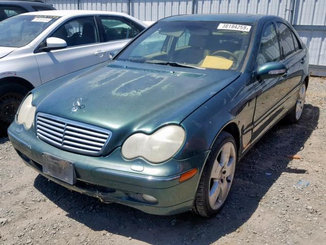 WDBRF61J81F015276 - 2001 MERCEDES-BENZ C 240 GREEN photo 2