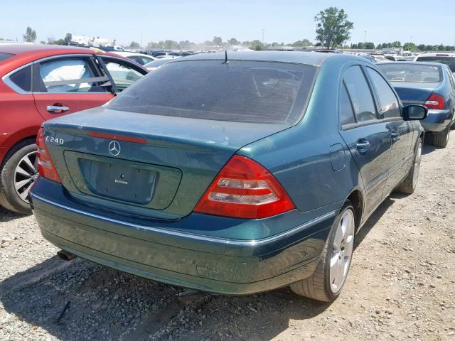 WDBRF61J81F015276 - 2001 MERCEDES-BENZ C 240 GREEN photo 4