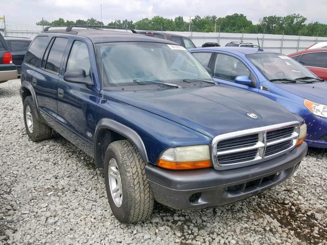 1B4HR38N92F173796 - 2002 DODGE DURANGO SP BLUE photo 1