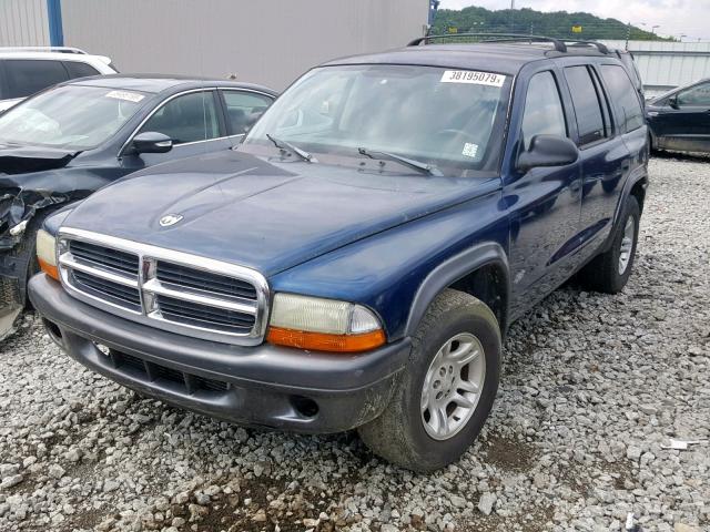 1B4HR38N92F173796 - 2002 DODGE DURANGO SP BLUE photo 2