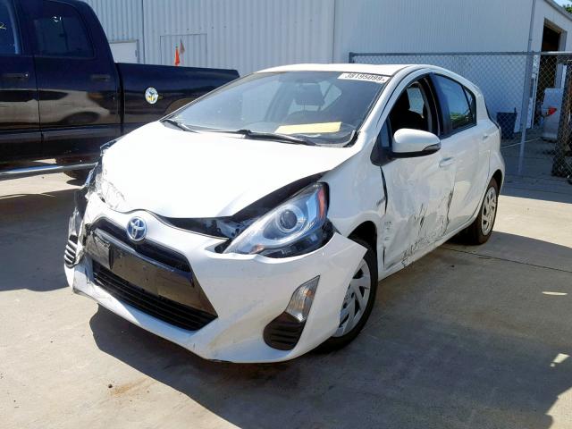 JTDKDTB39G1116789 - 2016 TOYOTA PRIUS C WHITE photo 2