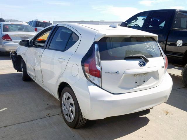 JTDKDTB39G1116789 - 2016 TOYOTA PRIUS C WHITE photo 3