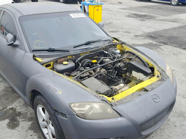 JM1FE17N840135140 - 2004 MAZDA RX8 GRAY photo 9