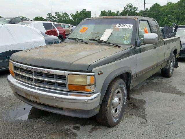 1B7GL23X3TS553597 - 1996 DODGE DAKOTA GREEN photo 2