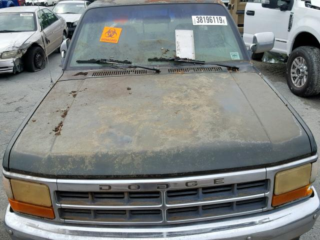 1B7GL23X3TS553597 - 1996 DODGE DAKOTA GREEN photo 7