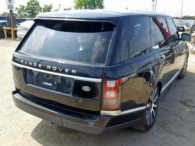 SALGV3TF8EA161188 - 2014 LAND ROVER RANGE ROVE BLACK photo 4