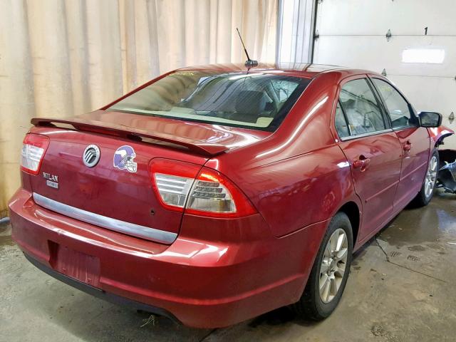 3MEHM08Z98R624223 - 2008 MERCURY MILAN PREM RED photo 4