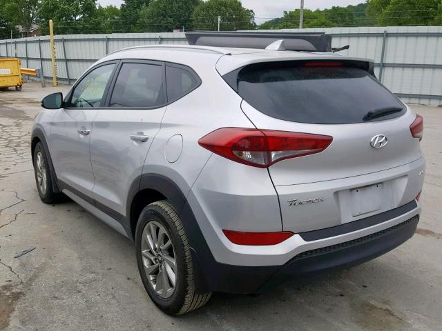 KM8J3CA48HU463616 - 2017 HYUNDAI TUCSON LIM SILVER photo 3