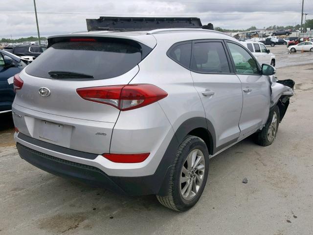 KM8J3CA48HU463616 - 2017 HYUNDAI TUCSON LIM SILVER photo 4