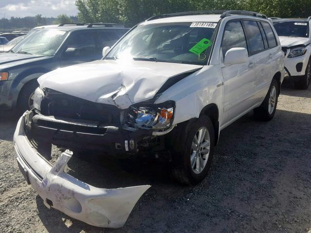 JTEEW21A870035754 - 2007 TOYOTA HIGHLANDER WHITE photo 2