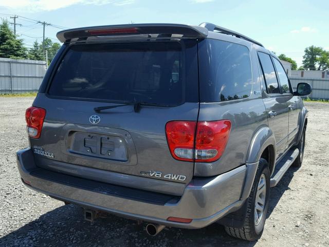 5TDBT48A07S291630 - 2007 TOYOTA SEQUOIA LI GRAY photo 4