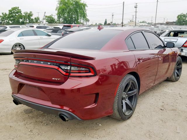 2C3CDXL91JH113087 - 2018 DODGE CHARGER SR RED photo 4