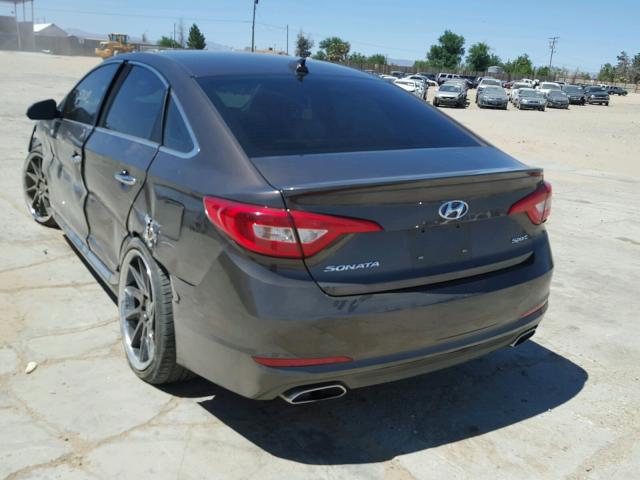 5NPE34AF1GH415140 - 2016 HYUNDAI SONATA SPO BROWN photo 3