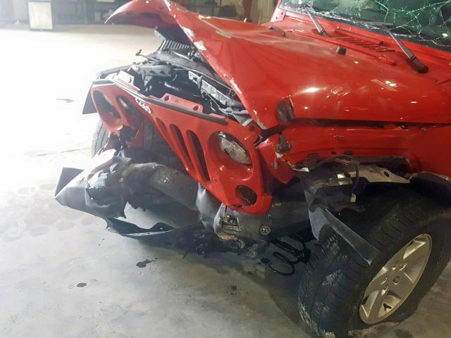 1C4AJWAG0GL194991 - 2016 JEEP WRANGLER S RED photo 10