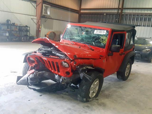 1C4AJWAG0GL194991 - 2016 JEEP WRANGLER S RED photo 2