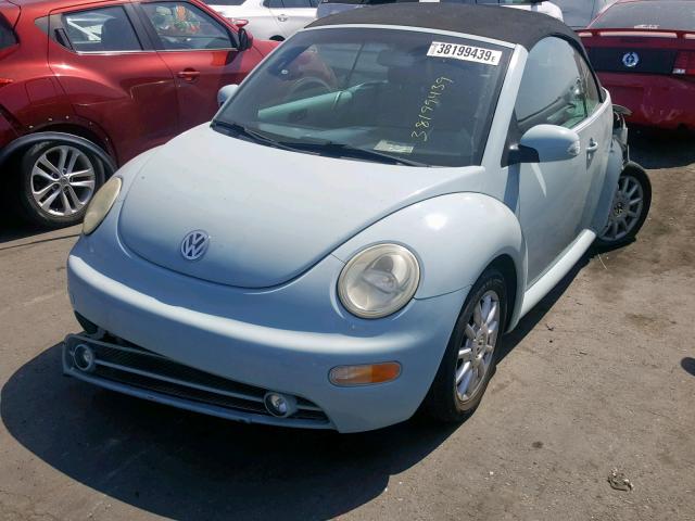 3VWCM31Y14M342547 - 2004 VOLKSWAGEN NEW BEETLE ლურჯი ფოტო 2