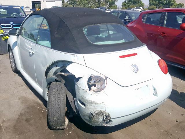 3VWCM31Y14M342547 - 2004 VOLKSWAGEN NEW BEETLE ლურჯი ფოტო 3