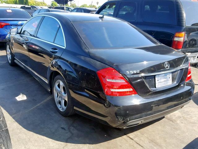 WDDNG7BB3BA372590 - 2011 MERCEDES-BENZ S 550 BLACK photo 3