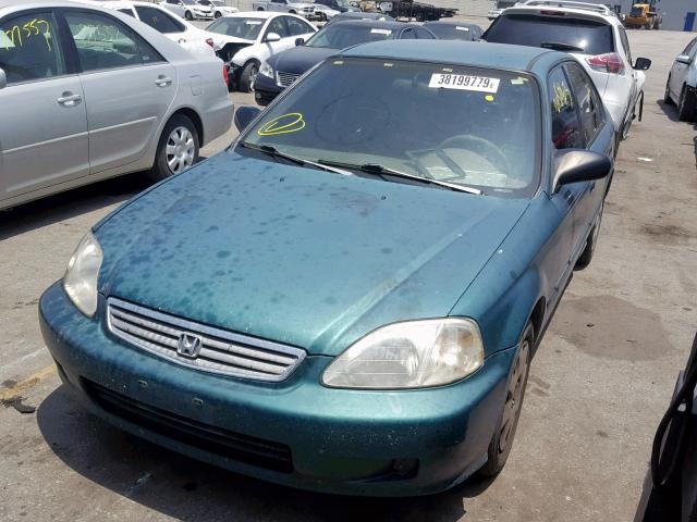 2HGEJ6611YH567400 - 2000 HONDA CIVIC BASE TEAL photo 2