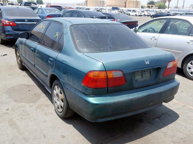 2HGEJ6611YH567400 - 2000 HONDA CIVIC BASE TEAL photo 3