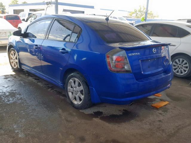 3N1AB6AP0BL637279 - 2011 NISSAN SENTRA 2.0 BLUE photo 3