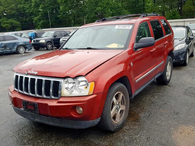 1J4HR58N36C223799 - 2006 JEEP GRAND CHER BURGUNDY photo 2