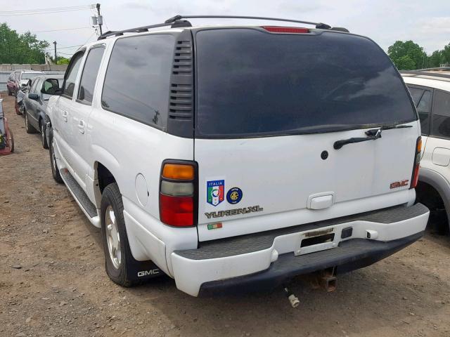 1GKFK66U65J180334 - 2005 GMC YUKON XL D WHITE photo 3