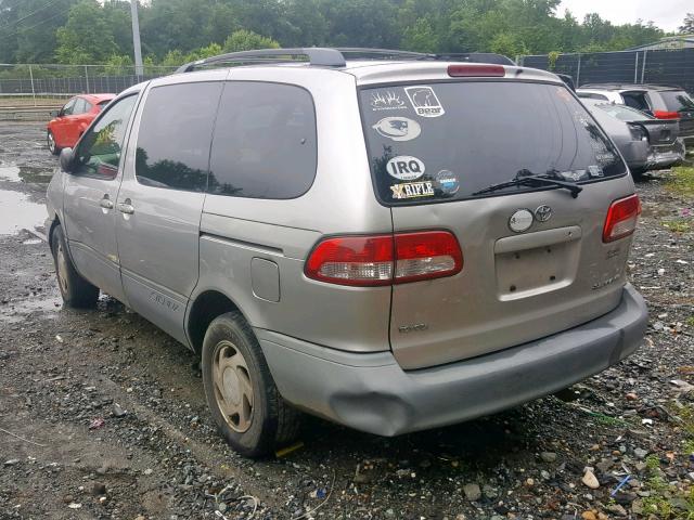 4T3ZF13C41U399963 - 2001 TOYOTA SIENNA LE SILVER photo 3