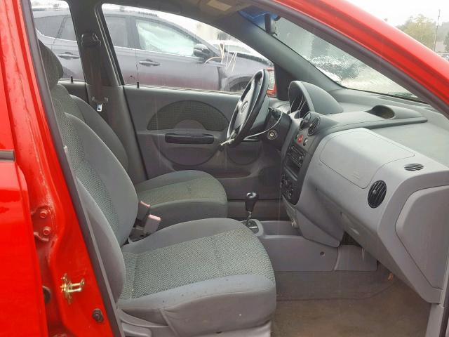 KL1TJ62614B165801 - 2004 CHEVROLET AVEO LS RED photo 5