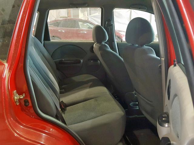 KL1TJ62614B165801 - 2004 CHEVROLET AVEO LS RED photo 6