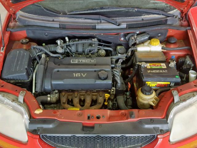 KL1TJ62614B165801 - 2004 CHEVROLET AVEO LS RED photo 7